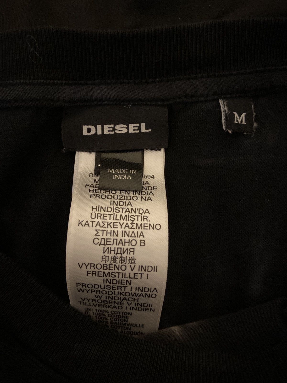 Diesel Diesel noir t-shirt white and black stripes Size US M / EU 48-50 / 2 - 5 Thumbnail