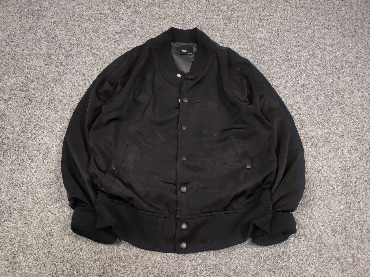HARE Hare Japan Bomber Flight Minimalistic black Jacket Vintage Size US M / EU 48-50 / 2 - 2 Thumbnail