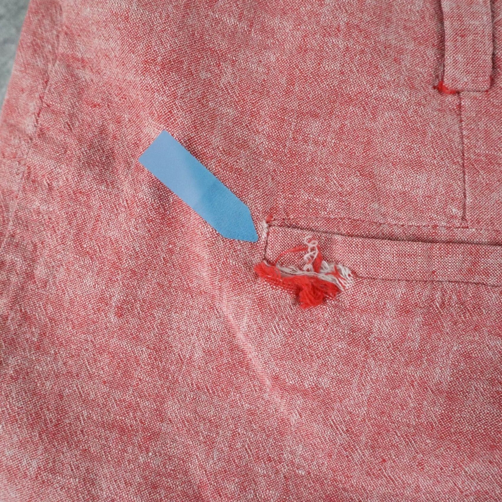 Vintage 7th Avenue NY & Co Pants Womens 14 Linen Blend Chino Slacks Flat Front Red Size 36" / US 14 / IT 50 - 8 Thumbnail