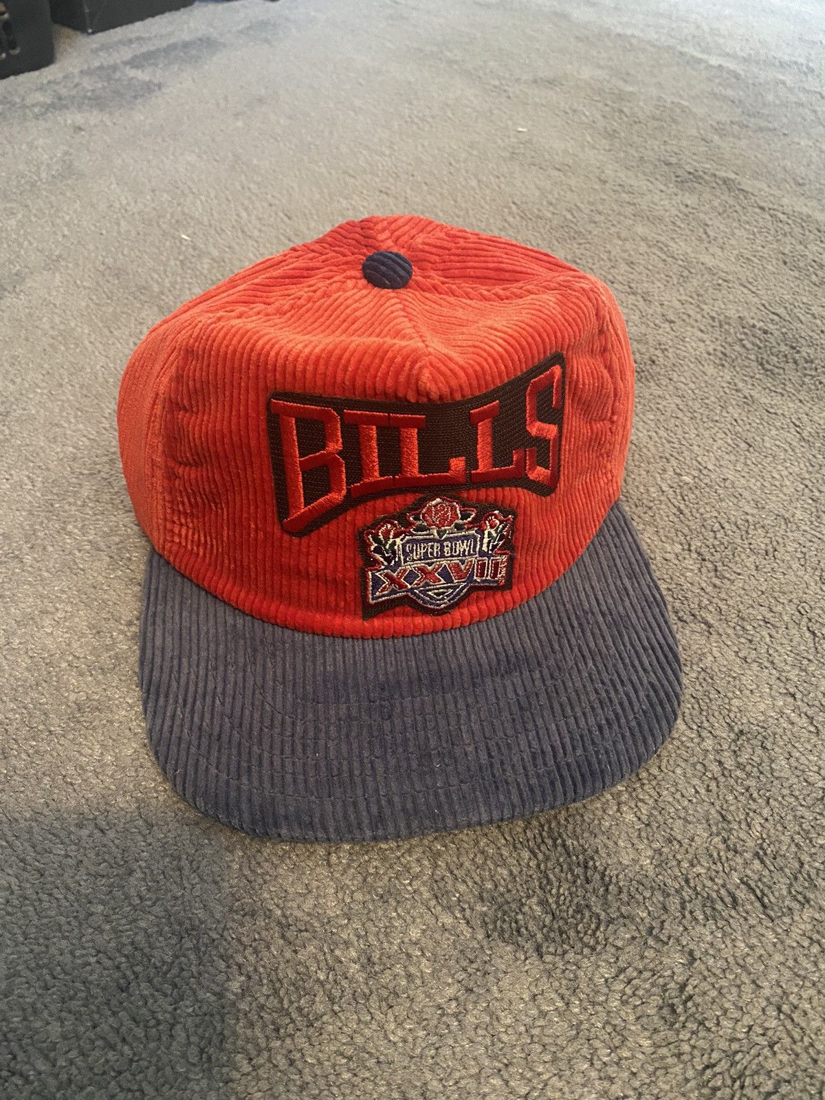 Vintage Buffalo Bills Corduroy Snapback Hat - ShopperBoard