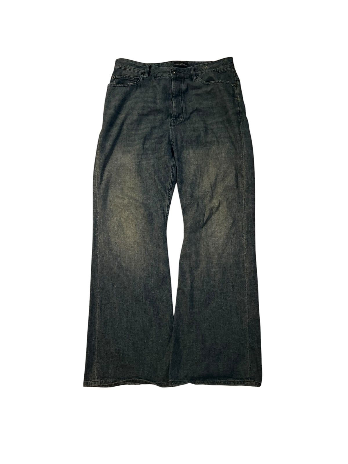 Balenciaga Balenciaga FW22 Lost Tape low crotch blue baggy denim