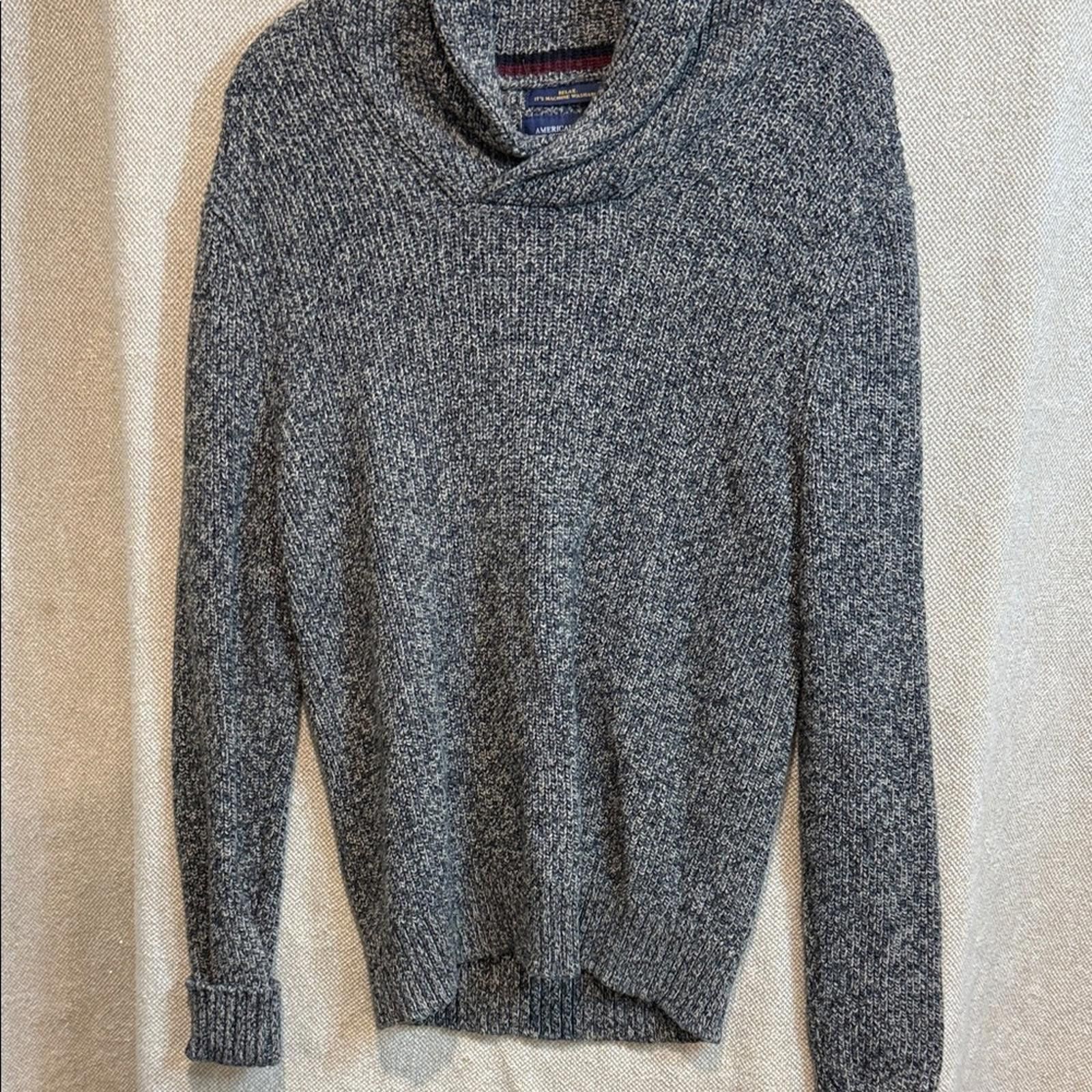 American Eagle Outfitters American Eagle Outfitters Blue and Gray Knit Sweater Size US M / EU 48-50 / 2 - 1 Thumbnail