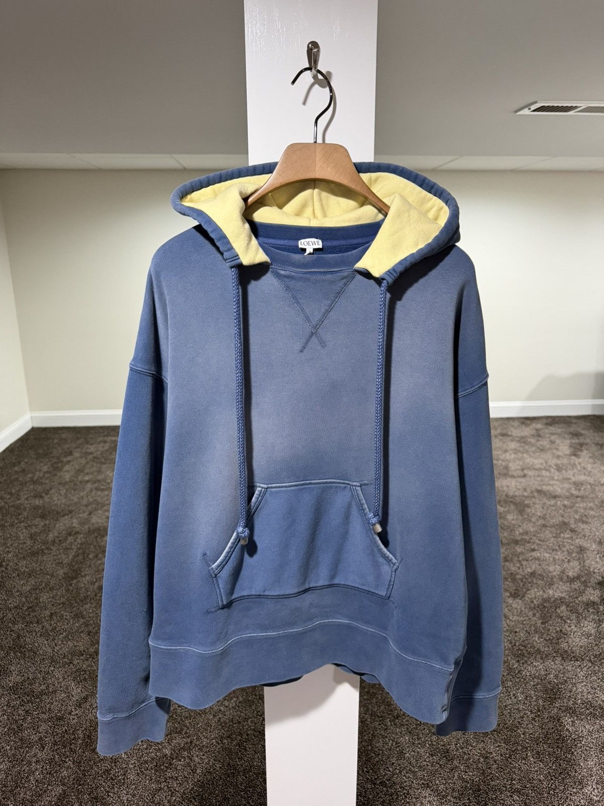 Loewe Loewe x JW Anderson Vintage Faded Blue Dyed Crewneck Hoodie Size US L / EU 52-54 / 3 - 1 Thumbnail