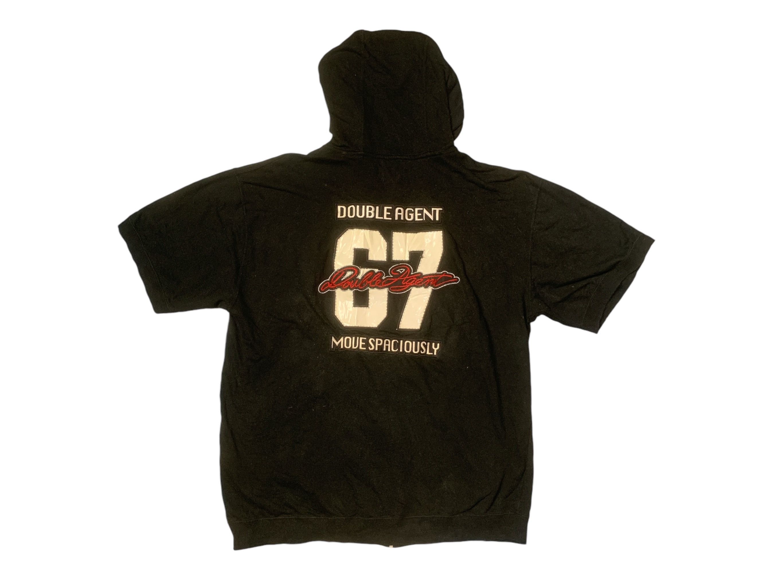 Japanese Brand Rare Design Double Agent Short Sleeve Hoodie Size US XXL / EU 58 / 5 - 2 Thumbnail