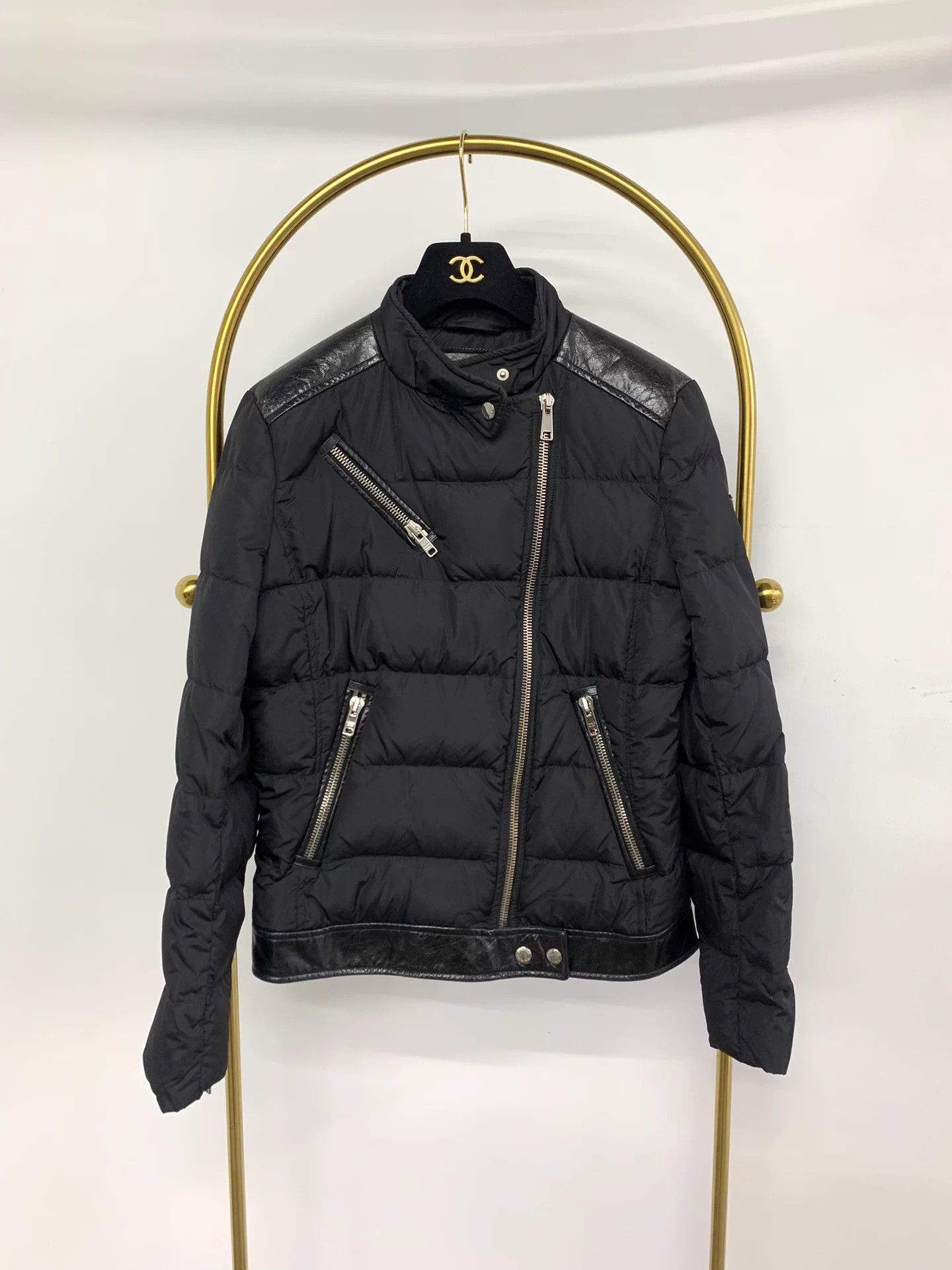 Prada Prada black small stand collar down jacket 40 Size S / US 4 / IT 40 - 1 Thumbnail