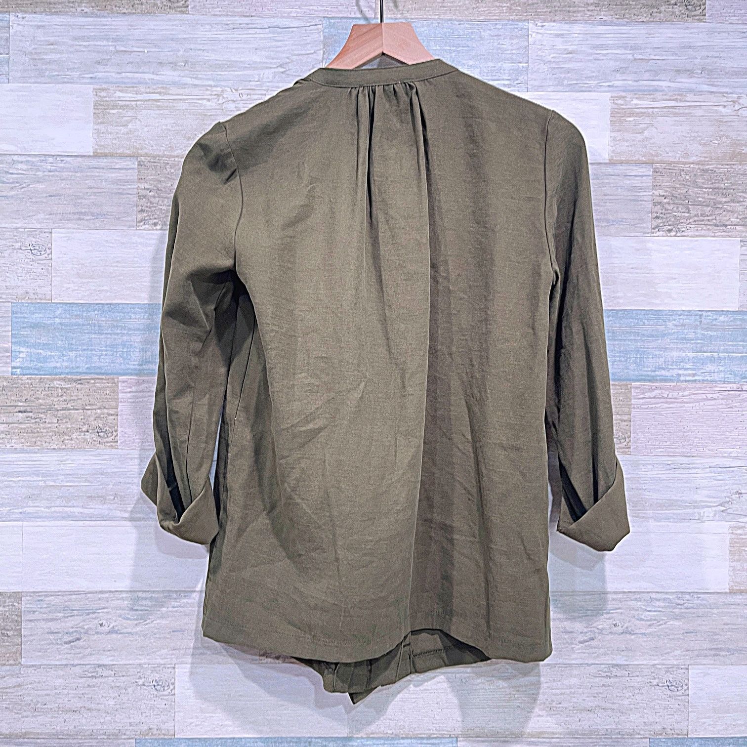 Nine West NINE WEST Drapey Utility Jacket Olive Green Womens XS Size XS / US 0-2 / IT 36-38 - 3 Thumbnail