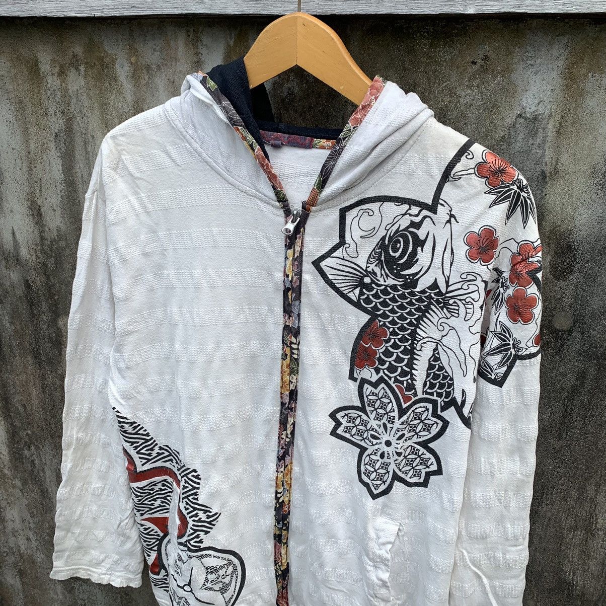 Japanese Brand VINTAGE JAPANESE TRADITIONAL SUKAJAN KOI ZIPHOODIE Size US L / EU 52-54 / 3 - 4 Thumbnail