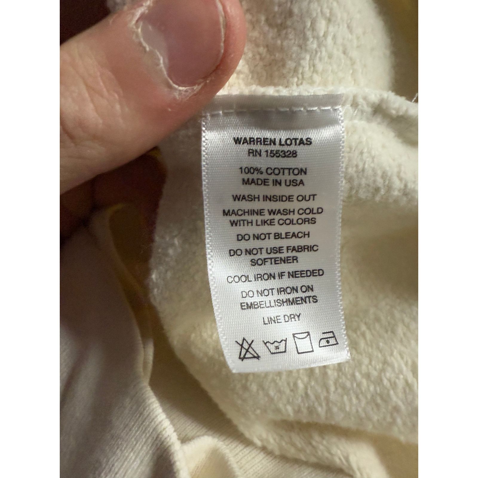Warren Lotas Warren Lotas Hoodie Cream Cry me a River XXL Size US XXL / EU 58 / 5 - 4 Thumbnail