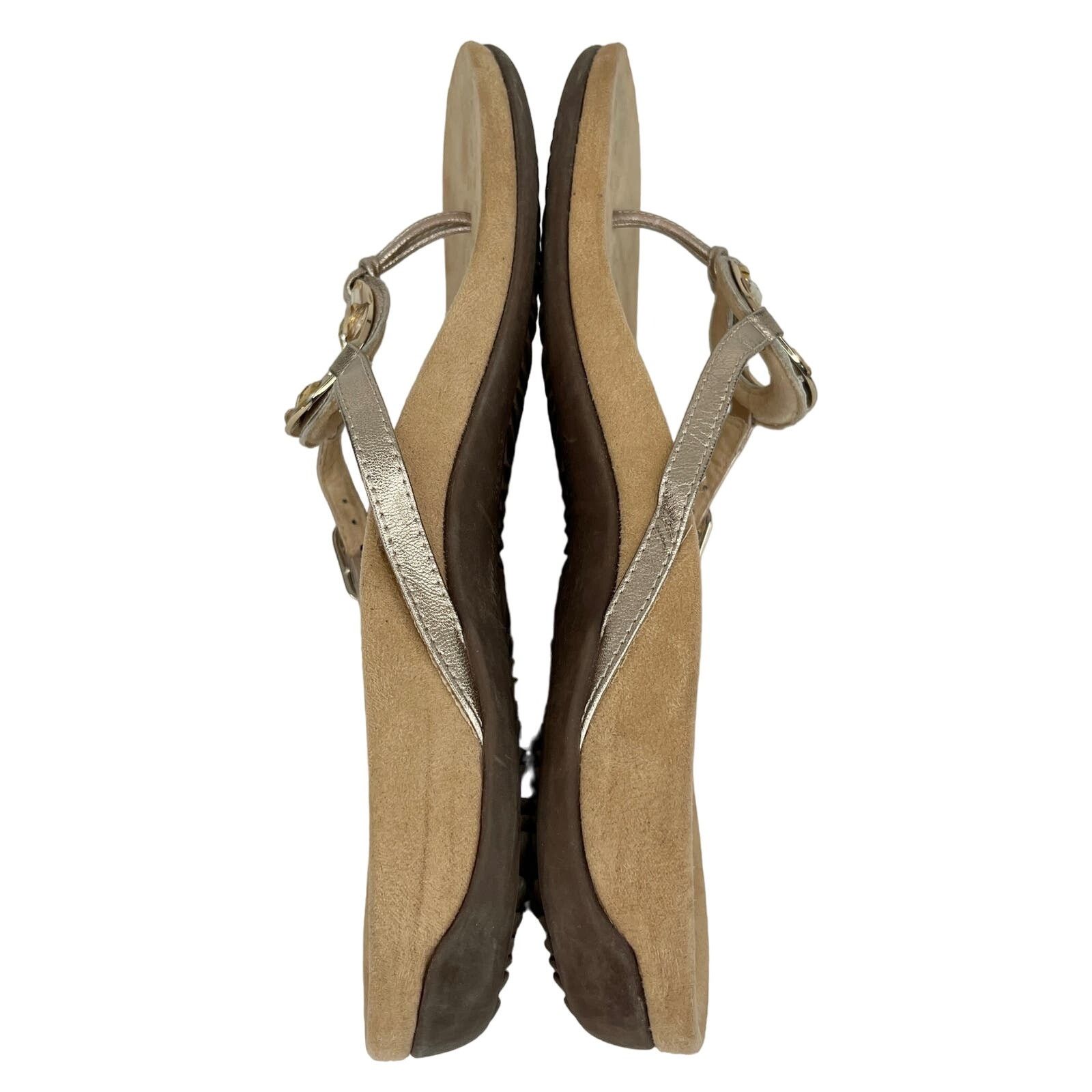 Vionic Vionic Ricci Orthotic Leather Thong Sandals 10 Gold Size US 10 / IT 40 - 5 Thumbnail