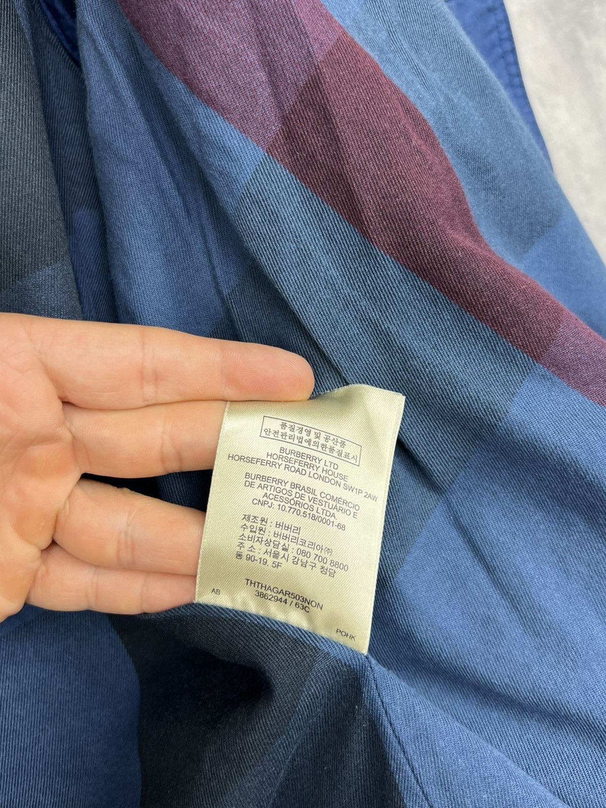 Burberry Men's Burberry Coat Blazer Blue L Cotton Men Brit Jacket Size US L / EU 52-54 / 3 - 15 Thumbnail