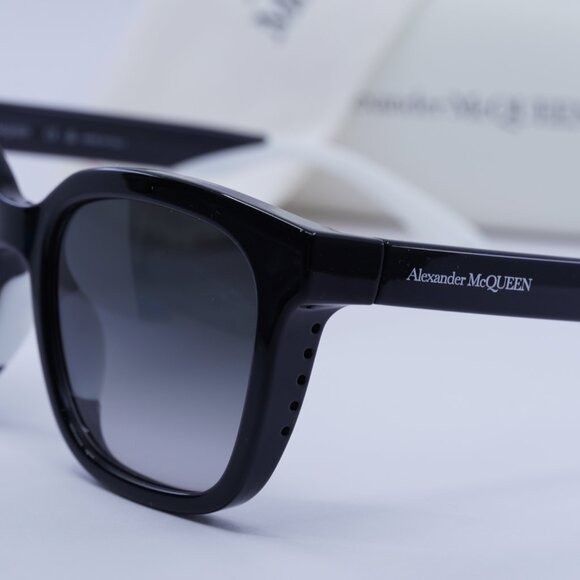 Alexander McQueen 🕶️ New Alexander McQueen AM0295SK 002 Black Sunglasses Size ONE SIZE - 2 Thumbnail
