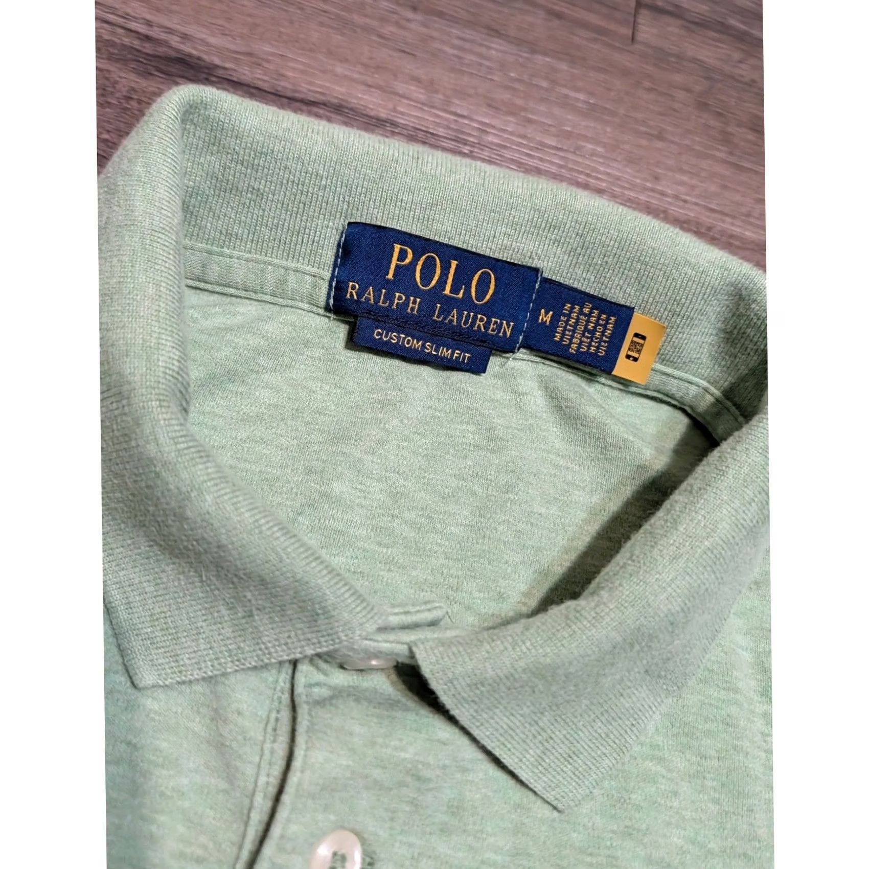 Polo Ralph Lauren Polo Ralph Lauren Polo Shirt Mens M Green Heathered Custom Slim Fit Size US M / EU 48-50 / 2 - 3 Thumbnail
