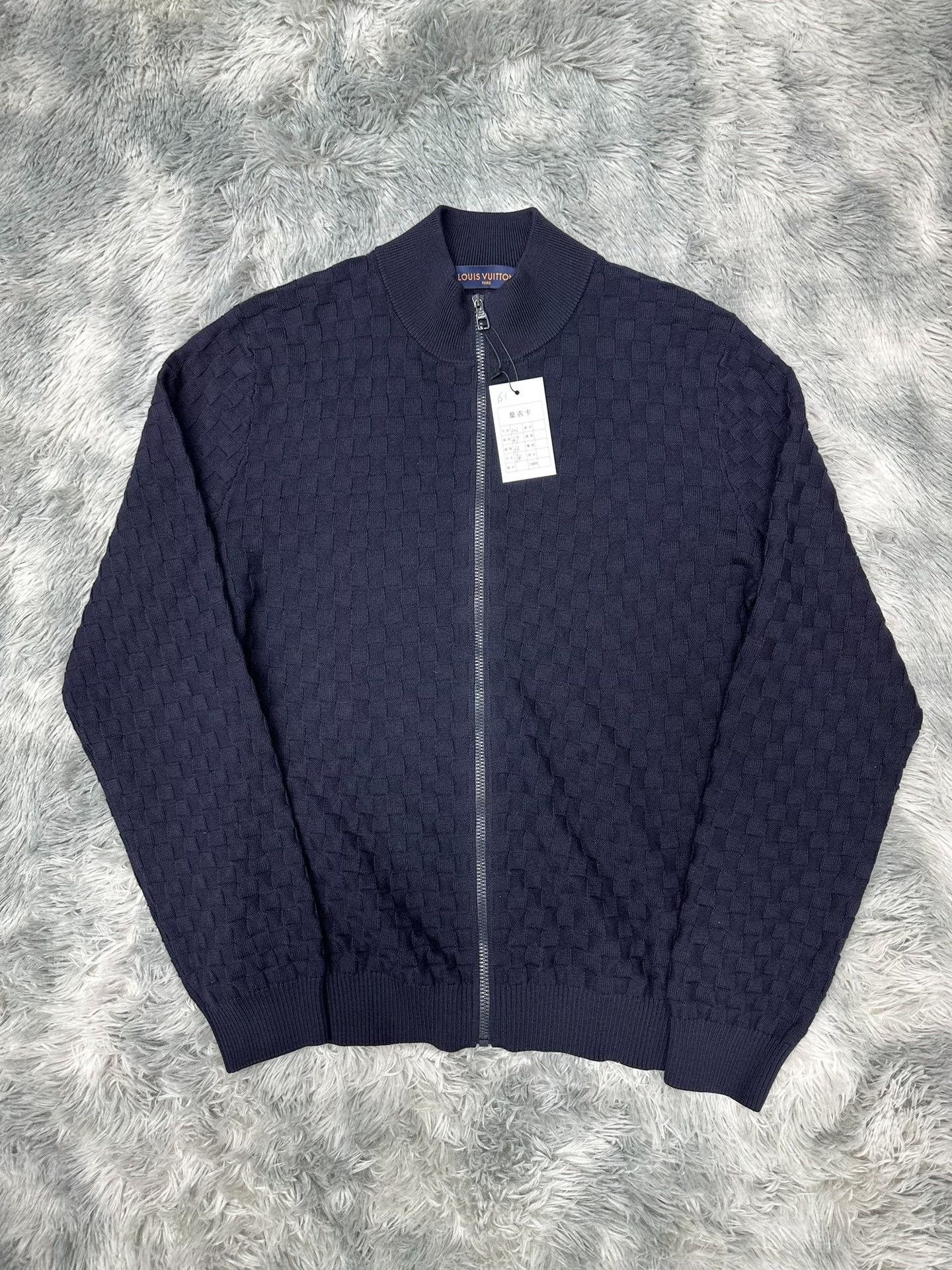 Louis Vuitton Louis Vuitton Damier Pattern Zip-Up Sweater Size US XXL / EU 58 / 5 - 1 Thumbnail