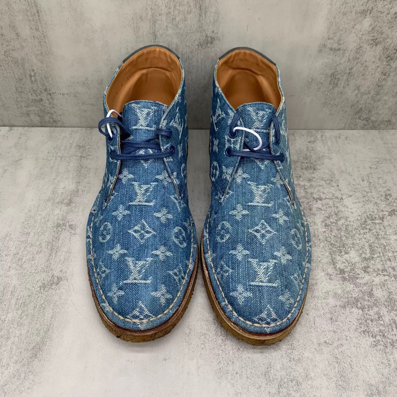Louis Vuitton LV blue monogram all over boots 5.5US 95new Size US 5.5 / IT 35.5 - 4 Thumbnail