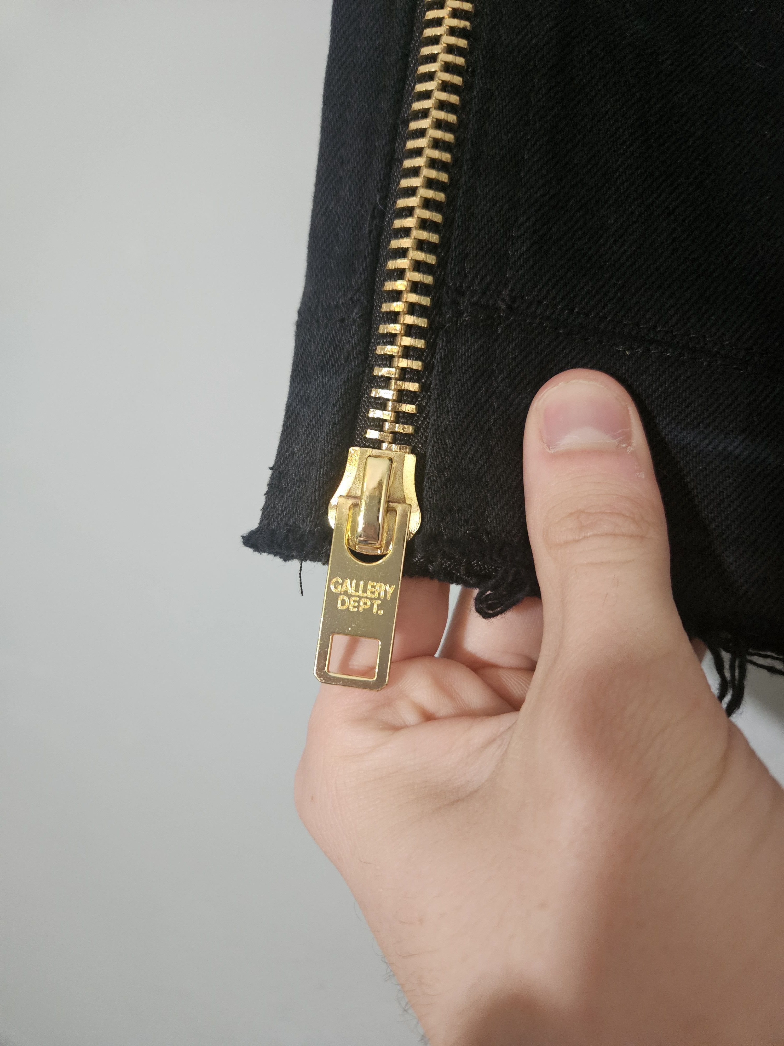 Gallery Dept. Gold Zipper Side Zip Black Denim Jeans Size US 30 / EU 46 - 5 Thumbnail
