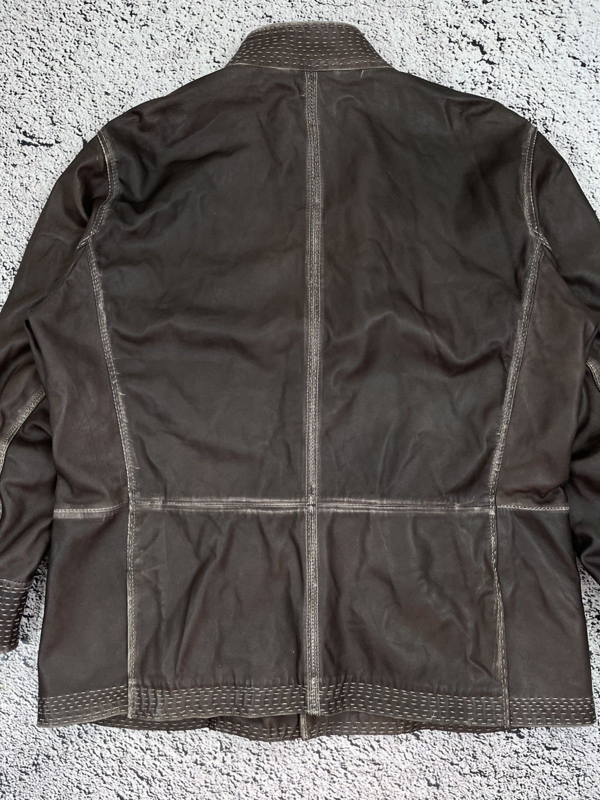 Ermanno Scervino Vintage Ermanno Scervino Leather Unisex Jacket Coat Luxury Size US L / EU 52-54 / 3 - 14 Thumbnail