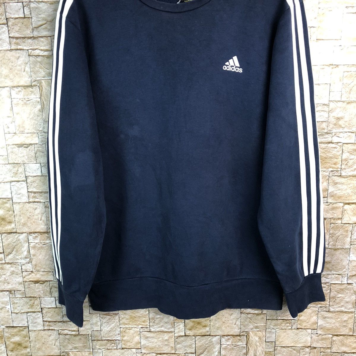 Adidas Adidas 3 stripe Dark Blue Sweatshirt #A250 Size US L / EU 52-54 / 3 - 3 Thumbnail