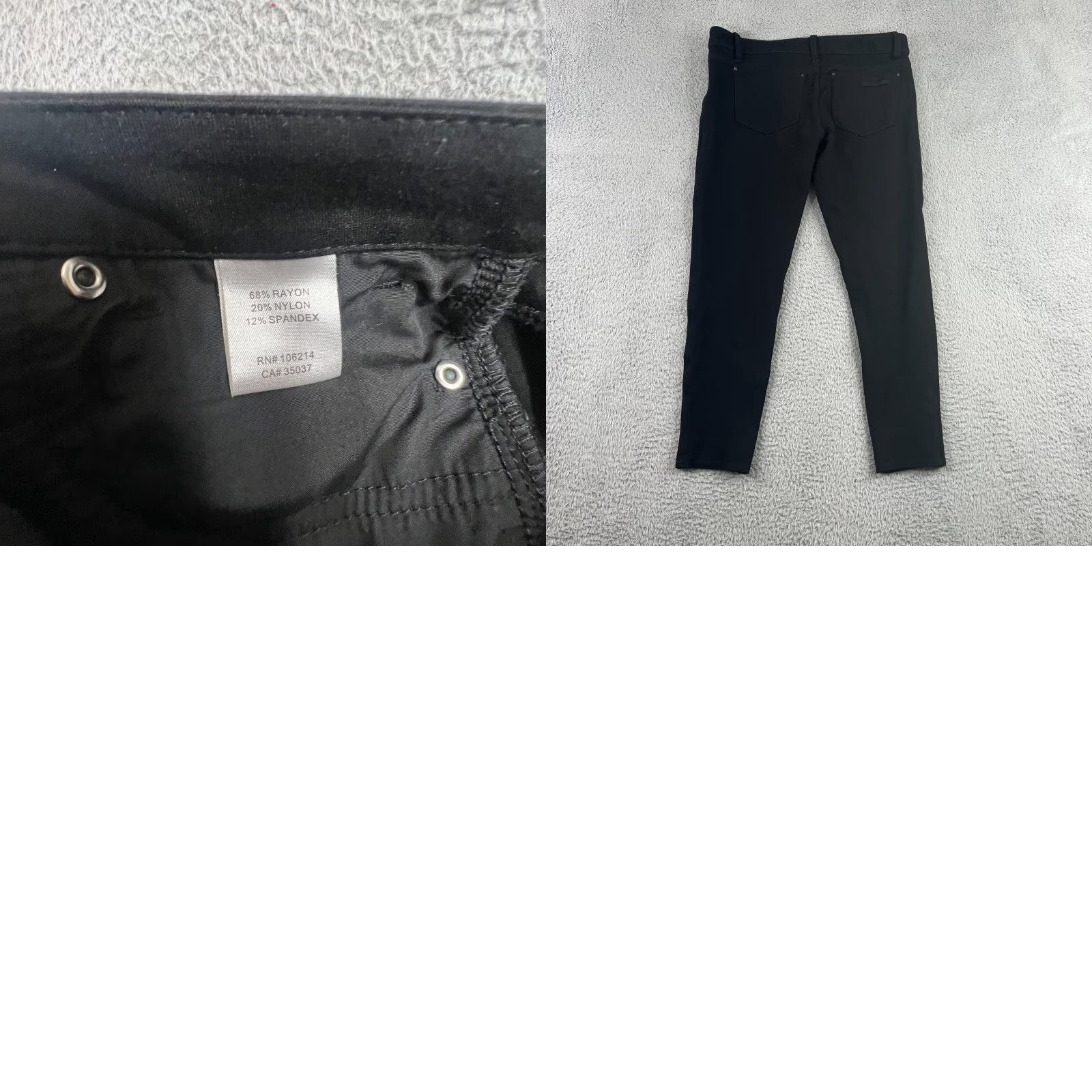 Vintage JOE'S JEANS Women's 28 Skinny Jeans Pants Stretch Black Rayon Ankle Size 32" / US 10 / IT 46 - 8 Thumbnail