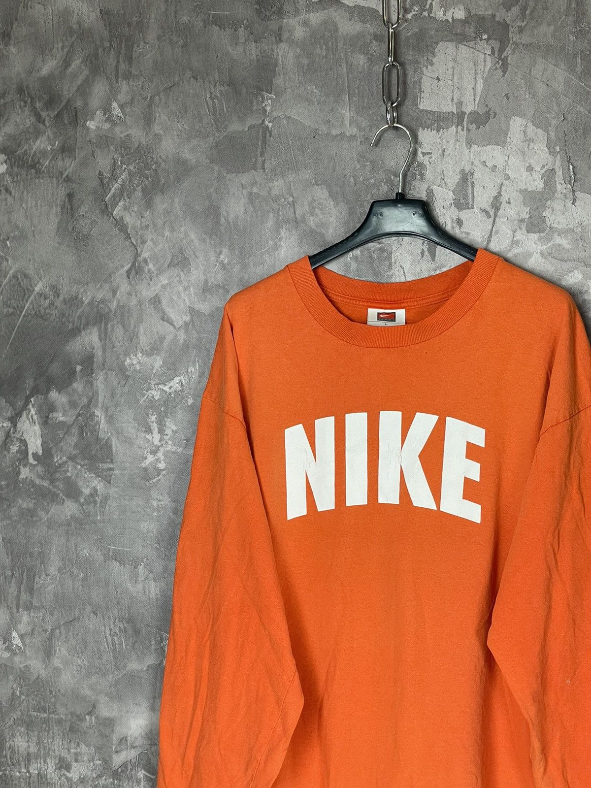 Nike × Vintage 🦍 NIKE RETRO SPELLOUT BIG LOGO USA 90’S Y2K LONGSLEEVE Size US L / EU 52-54 / 3 - 3 Thumbnail