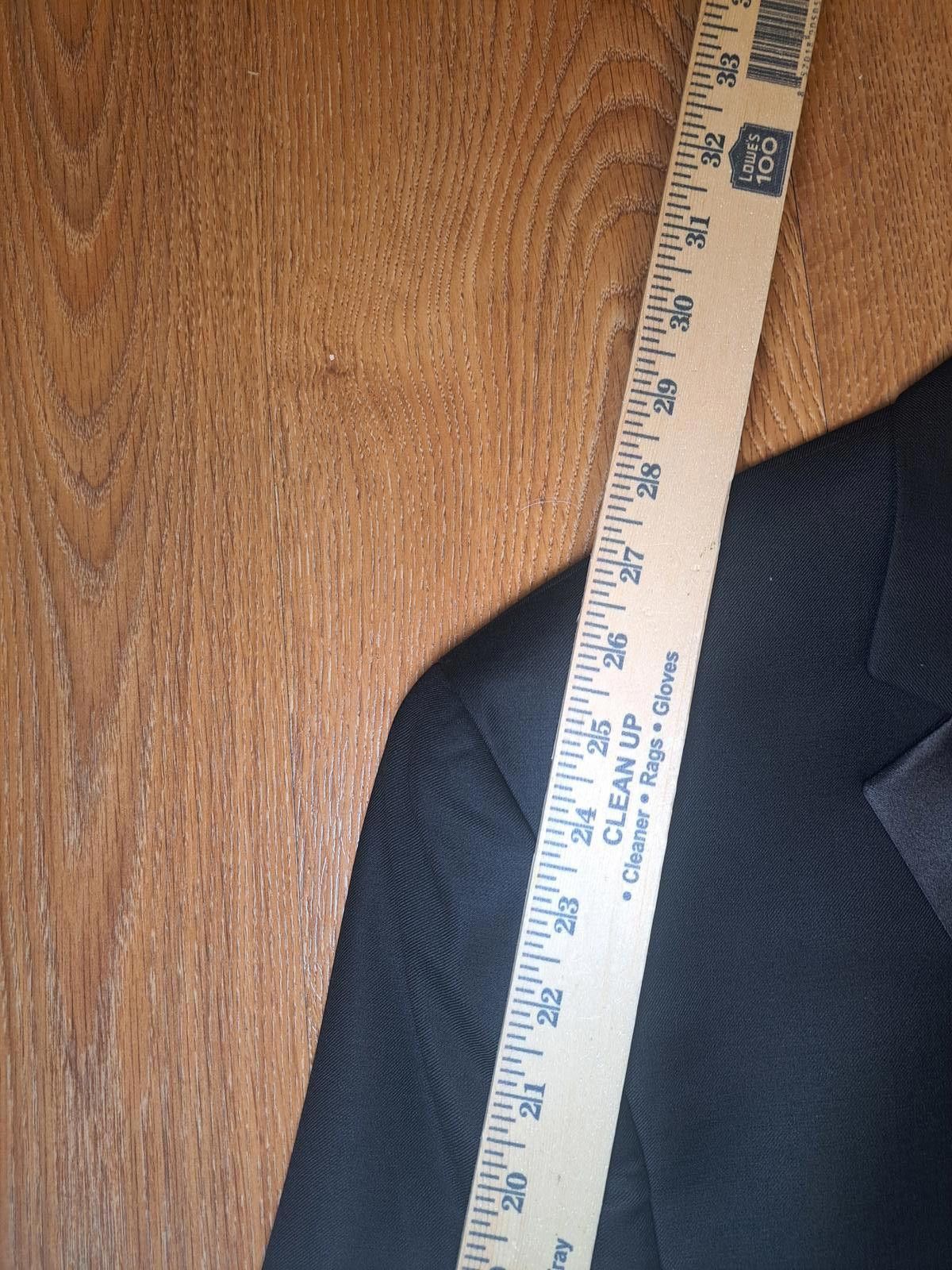 Calvin Klein Calvin Klein Tuxedo Jacket Separate Mens 48L Black 100% Wool Size 48L - 9 Thumbnail