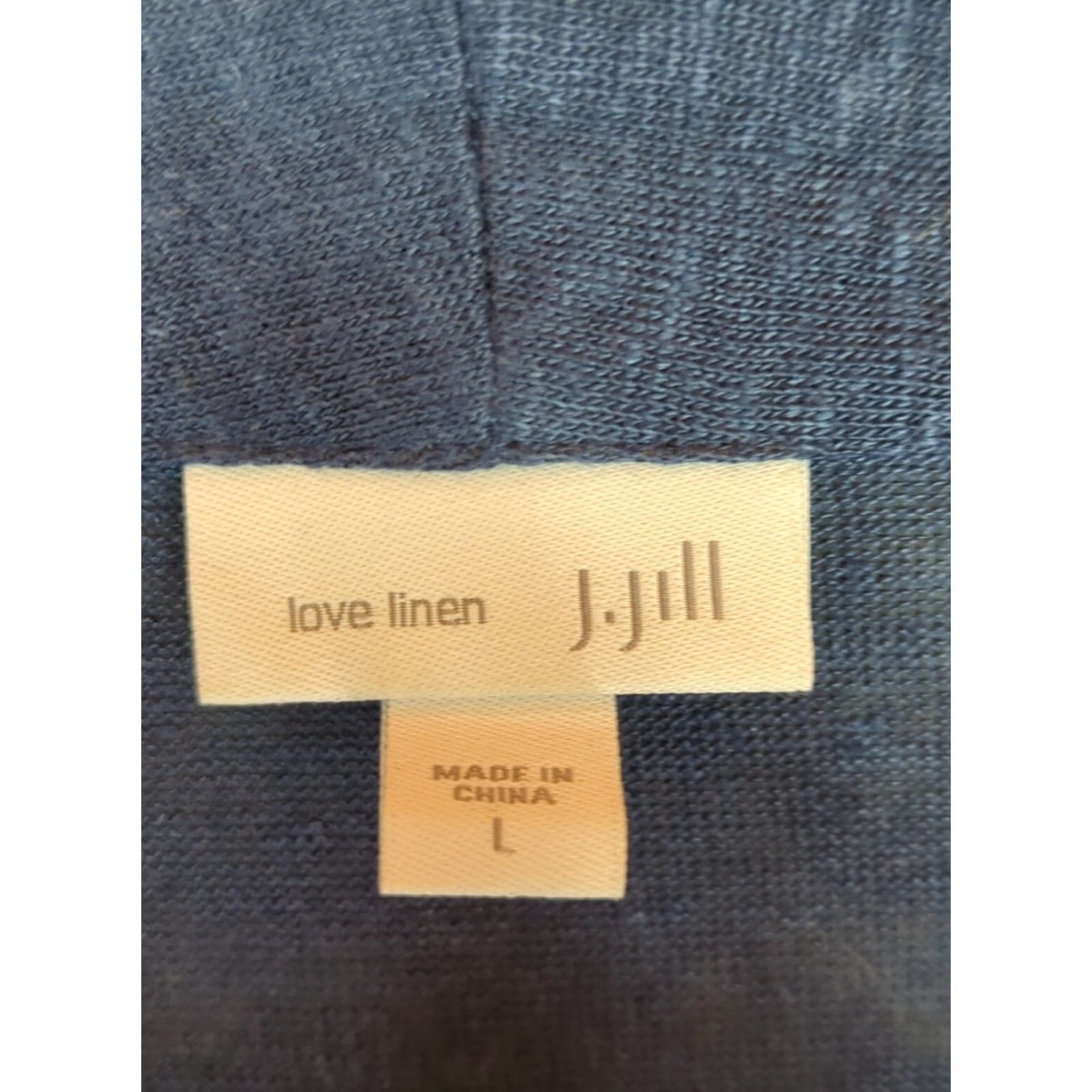 J. Jill J. Jill Cardigan Shirt Women L Blue Linen Open Neck Lightweight Bohemian Beachy Coastal L Womens Size L / US 10 / IT 46 - 3 Thumbnail
