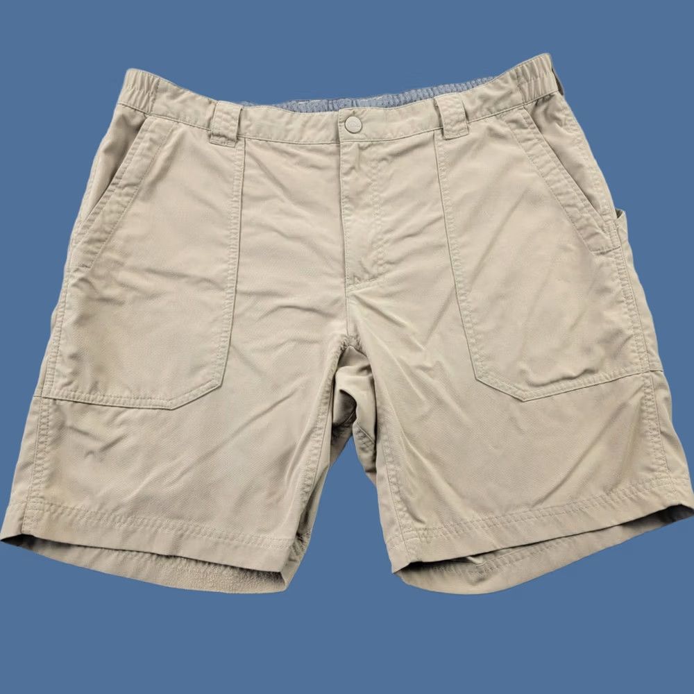 Vintage LL Bean Shorts Mens Large Brown Tan 100% Nylon Outdoor Cargo Casual Vintage? Size US 33 - 1 Thumbnail