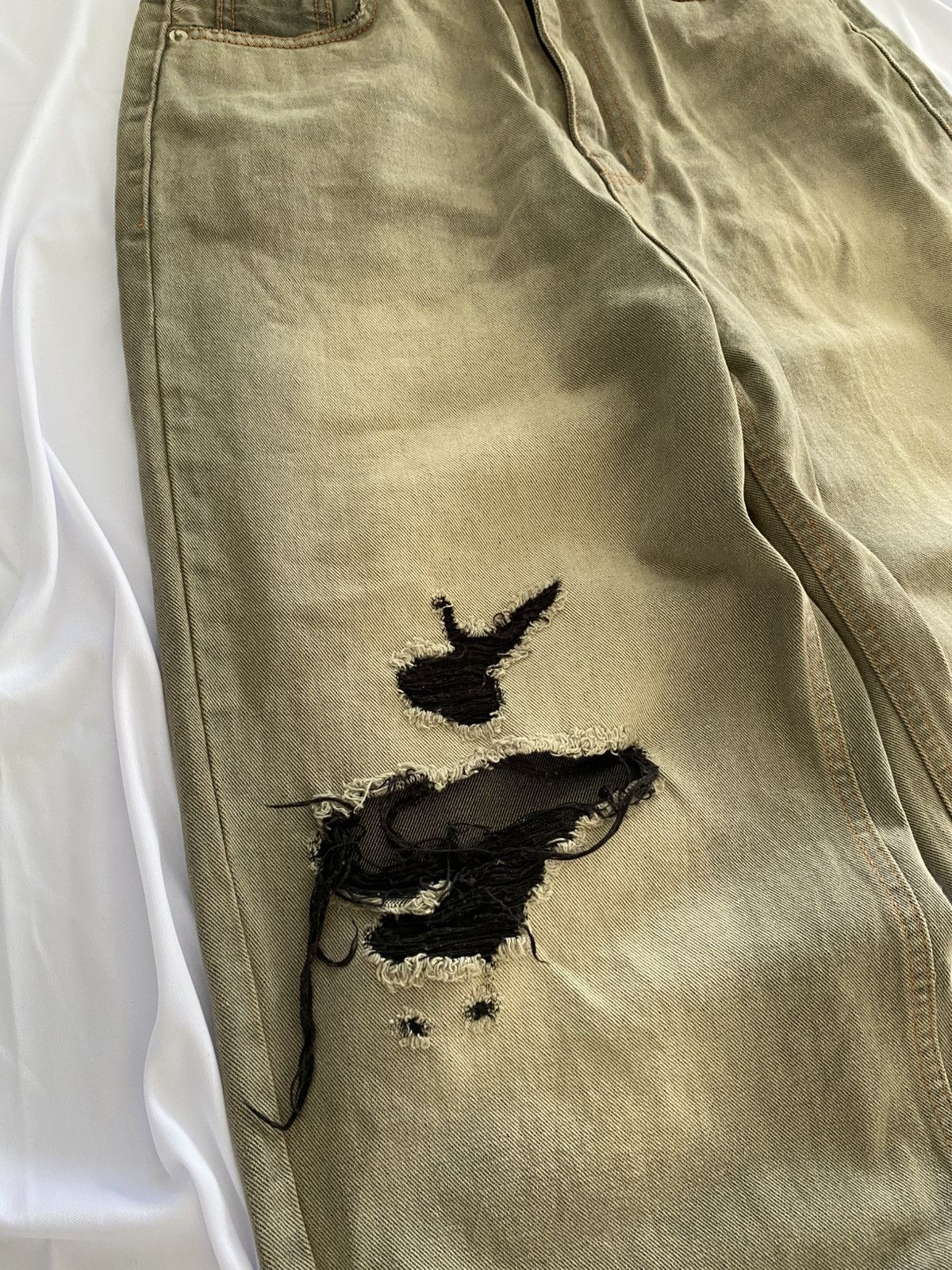 Designer × Jean baggy distressed jeans develop balenciaga style Size US 30 / EU 46 - 8 Thumbnail