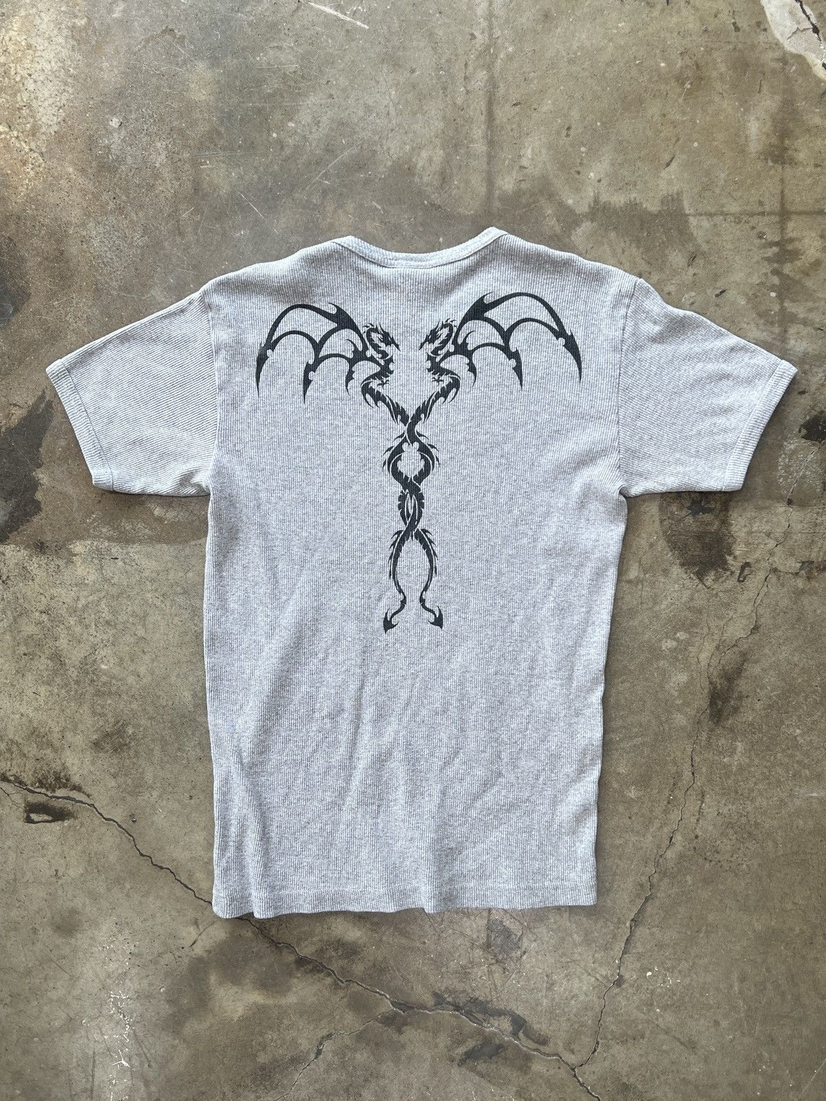 Vintage Vintage Y2K Street Savvy Double Dragon Ribbed Tee Large Size US L / EU 52-54 / 3 - 2 Thumbnail