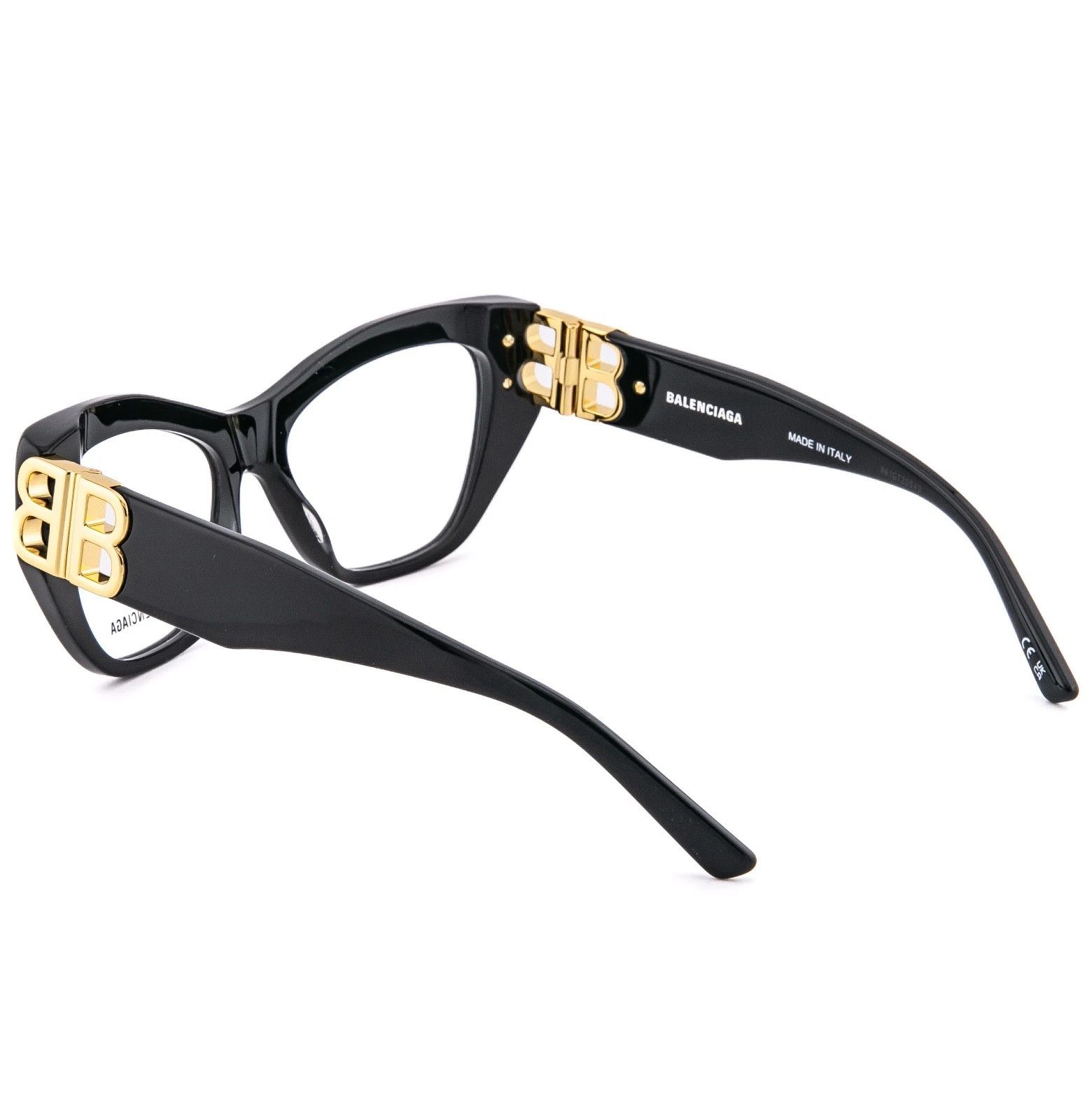 Balenciaga BALENCIAGA BB0312O 0312 Black Logo Unisex Eyeglasses 001 Size ONE SIZE - 3 Thumbnail