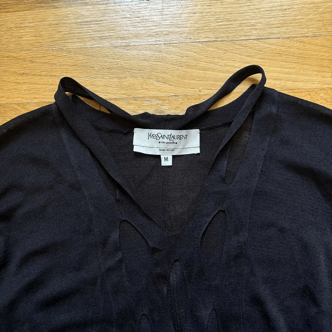 Tom Ford × Yves Saint Laurent c. 2002 Cutout Balloon Sleeve Top Size M / US 6-8 / IT 42-44 - 3 Thumbnail