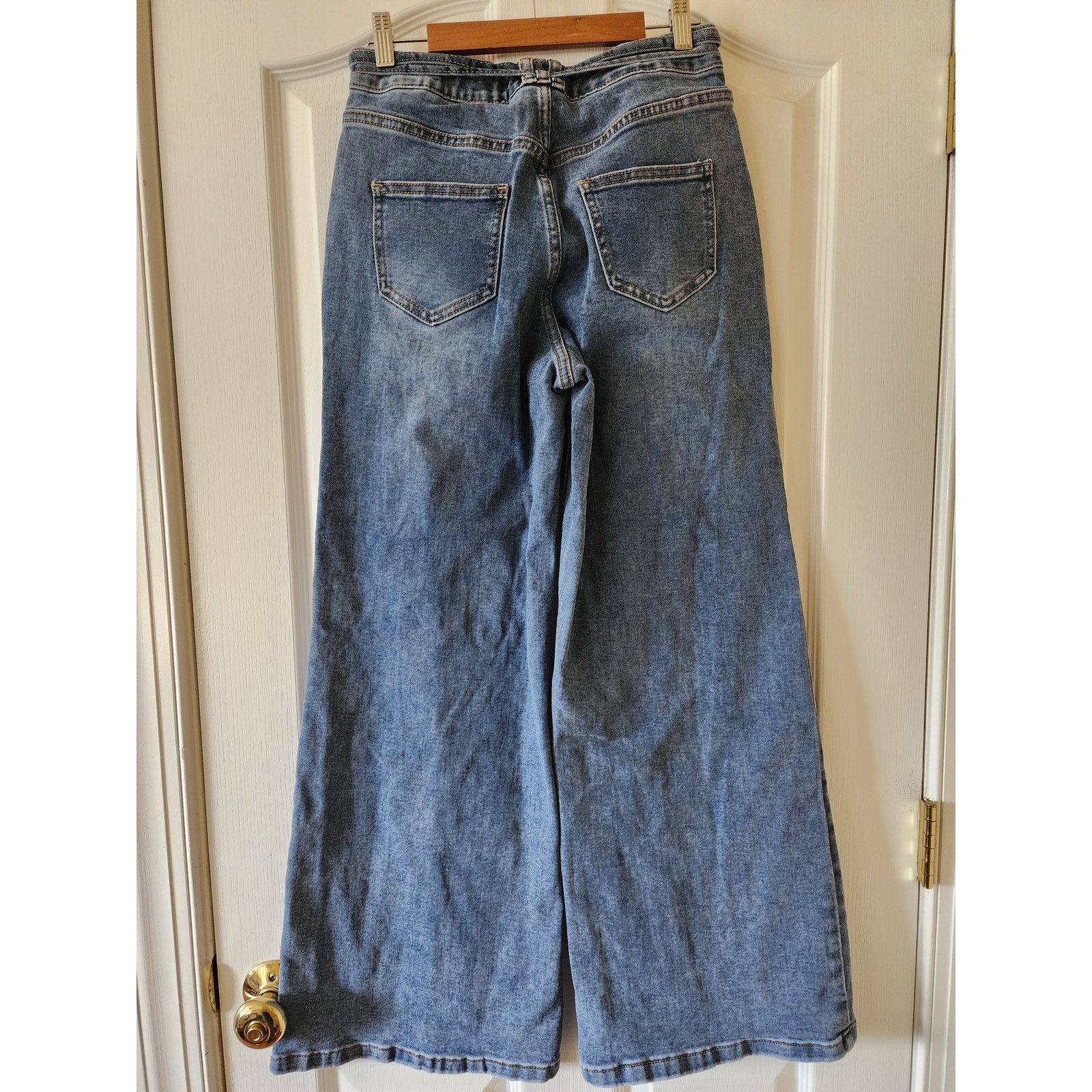 Other Cache Wide Leg Flare Jeans Size 26 Gold Horse Bit Hardware Size 26" / US 2 / IT 38 - 2 Thumbnail