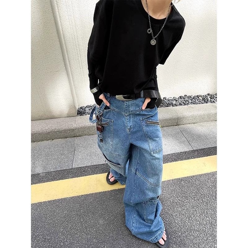 Japanese Brand × Jean × Streetwear Retro hip-hop high street