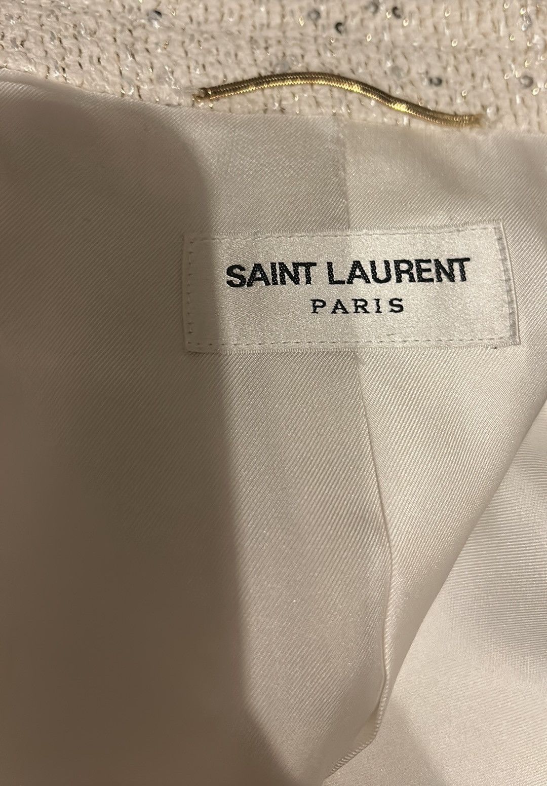 Saint Laurent Paris Saint Laurent Double-Breasted Sequin Wool Blender Blazer Size M / US 6-8 / IT 42-44 - 7 Thumbnail