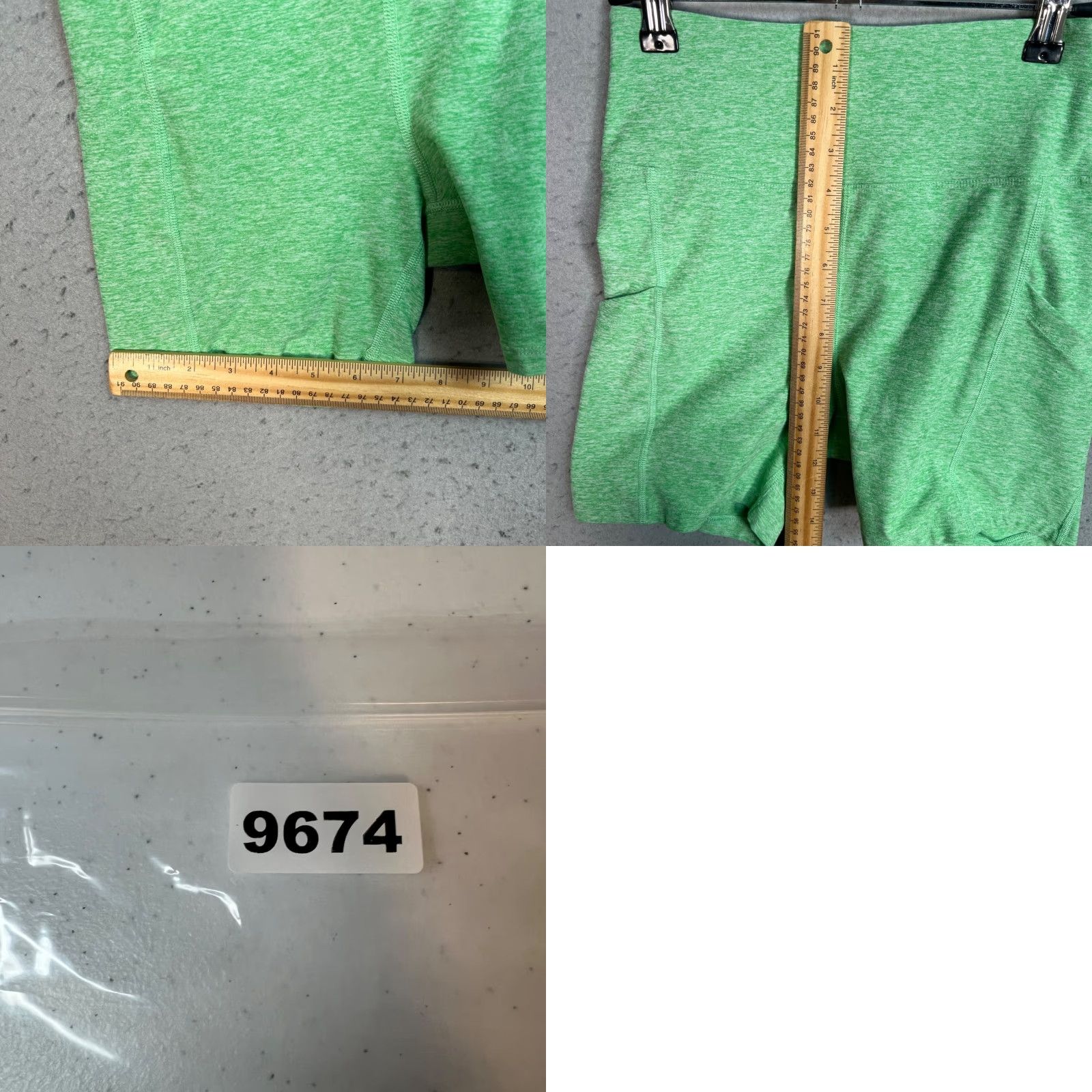 Vintage Year Of Ours Green Heathered Womens Biker Shorts Size Medium Size 32" / US 10 / IT 46 - 8 Thumbnail