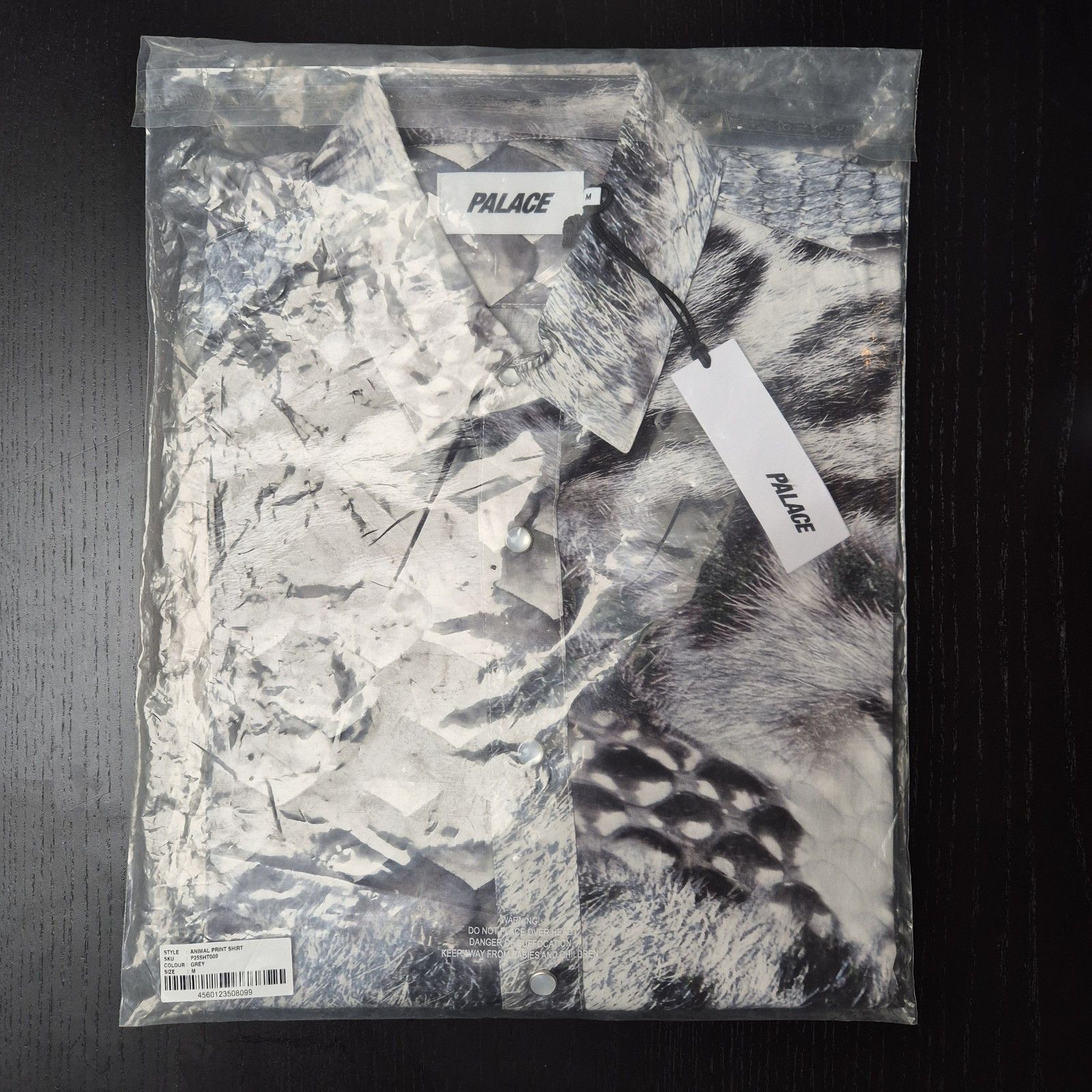 Palace Palace Animal Print Buttown Down Shirt Grey Medium FW23 Size US M / EU 48-50 / 2 - 2 Thumbnail