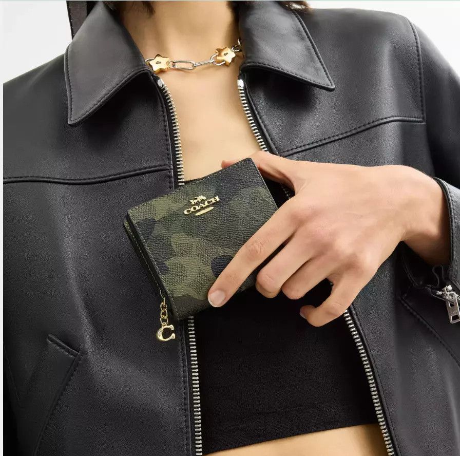 Coach Snap Wallet In Signature Camo Print CW538 Size ONE SIZE - 7 Thumbnail