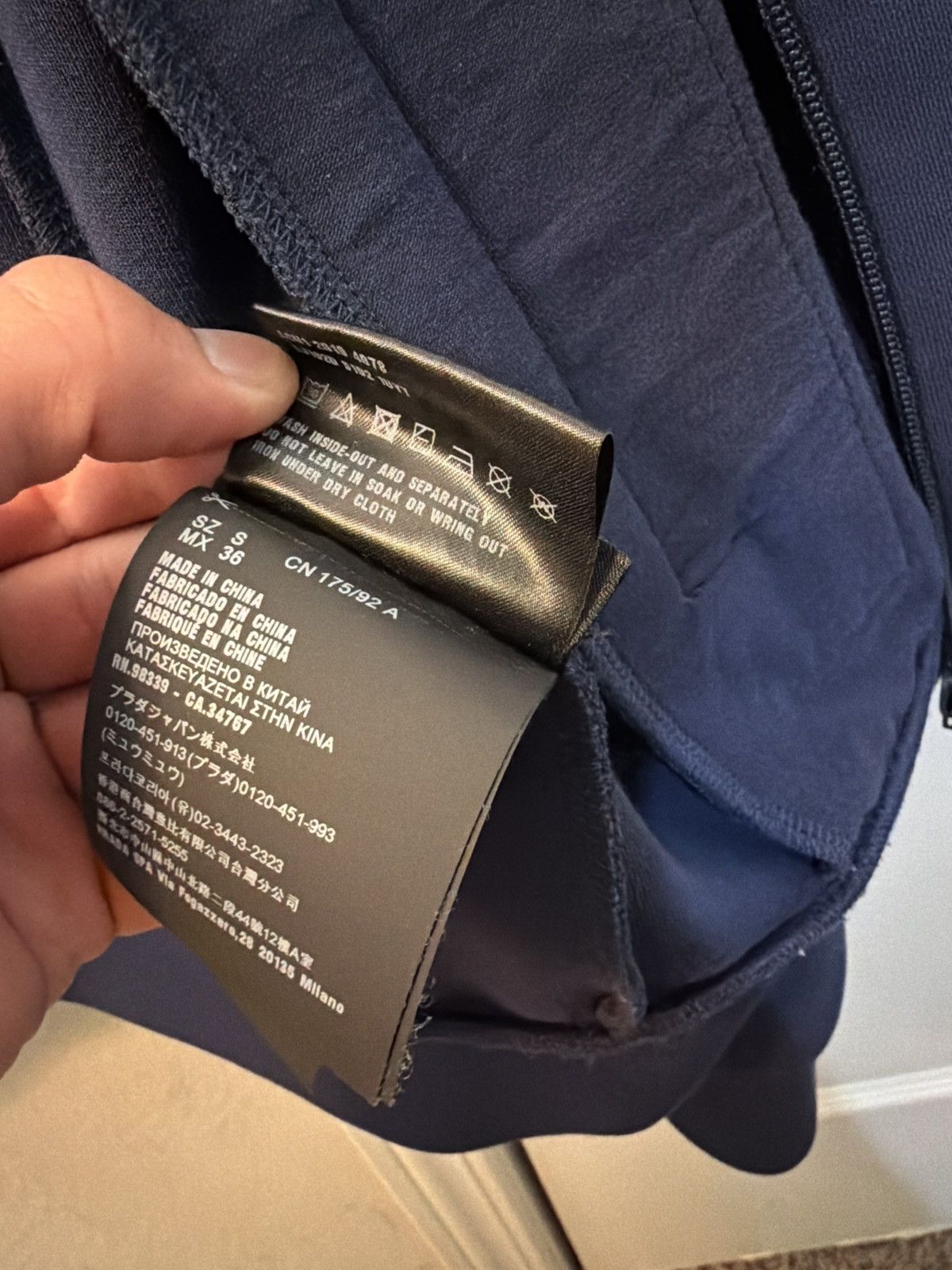 Prada Blouson Felpa Tec Prada Pirelli in Blue Size US S / EU 44-46 / 1 - 9 Thumbnail