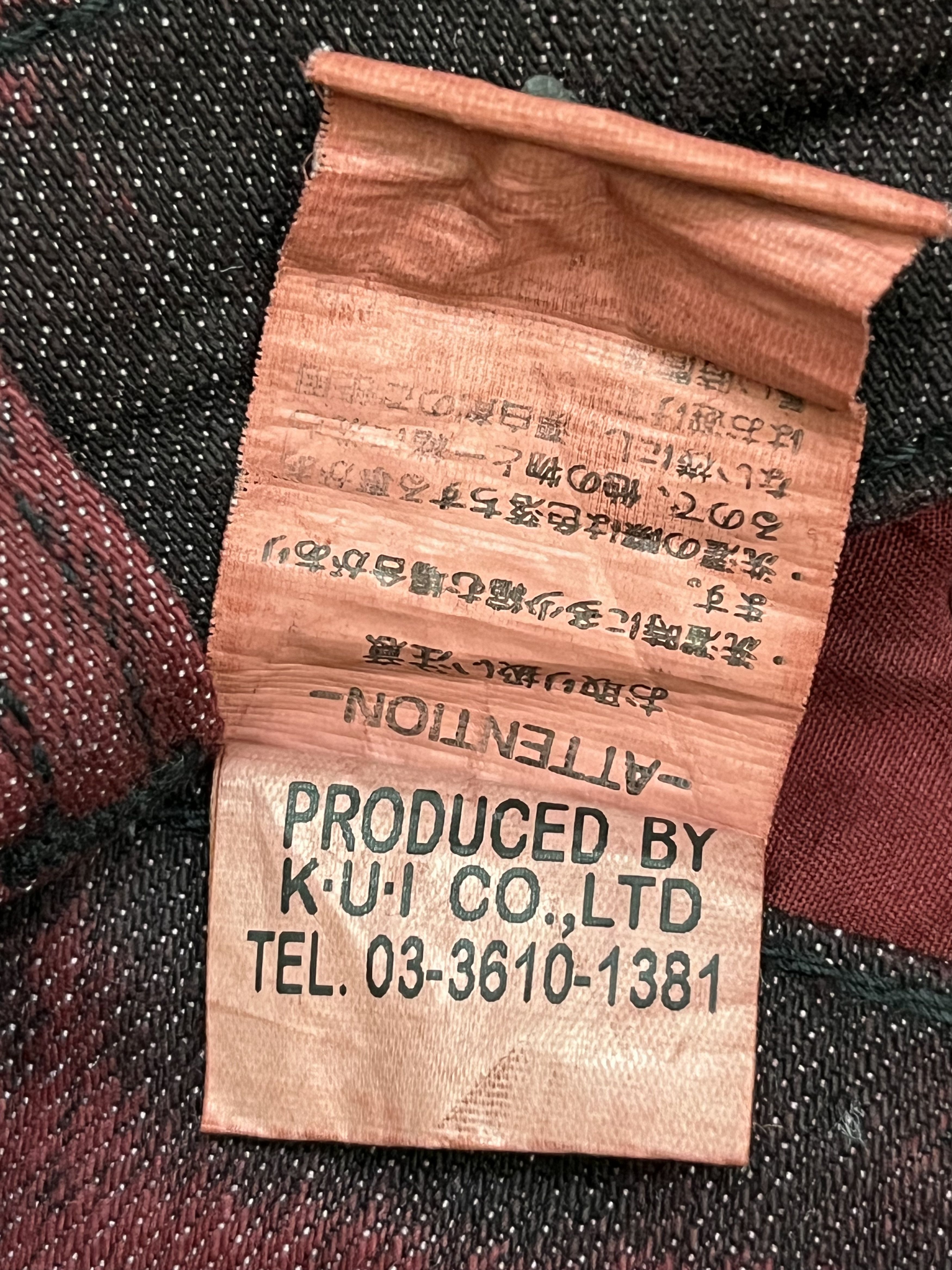 Fragment Design Vintage KUI Bloodclaw Fade To Black Flare Punk Denim Y2K 🔥 Size 33" - 9 Thumbnail