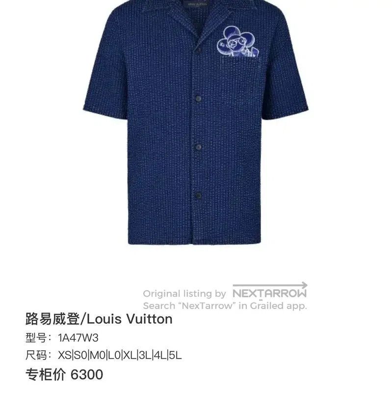 Louis Vuitton Louis Vuitton Men's Short Sleeve Navy Shirt . Size US XS / EU 42 / 0 - 6 Thumbnail