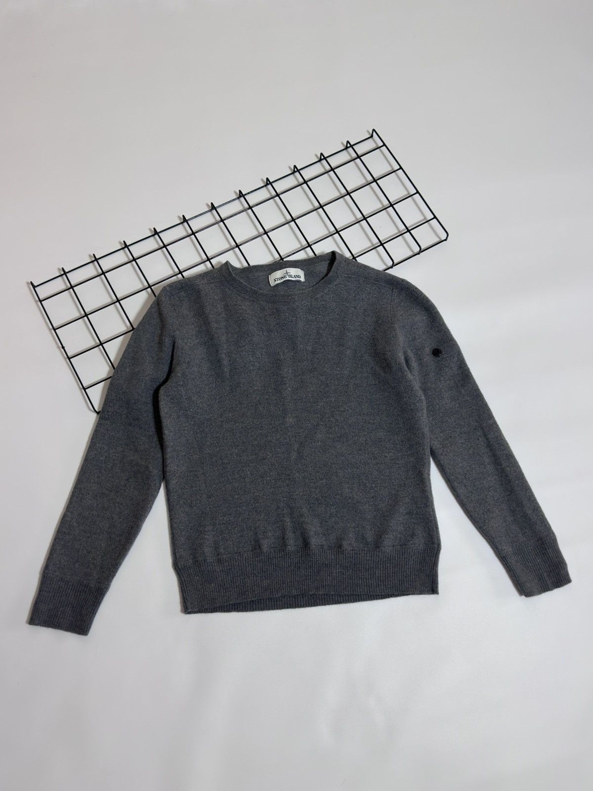 Stone Island Stone Island Grey Cashmere/Wool Crewneck Sweater Size US XXS / EU 40 - 1 Thumbnail