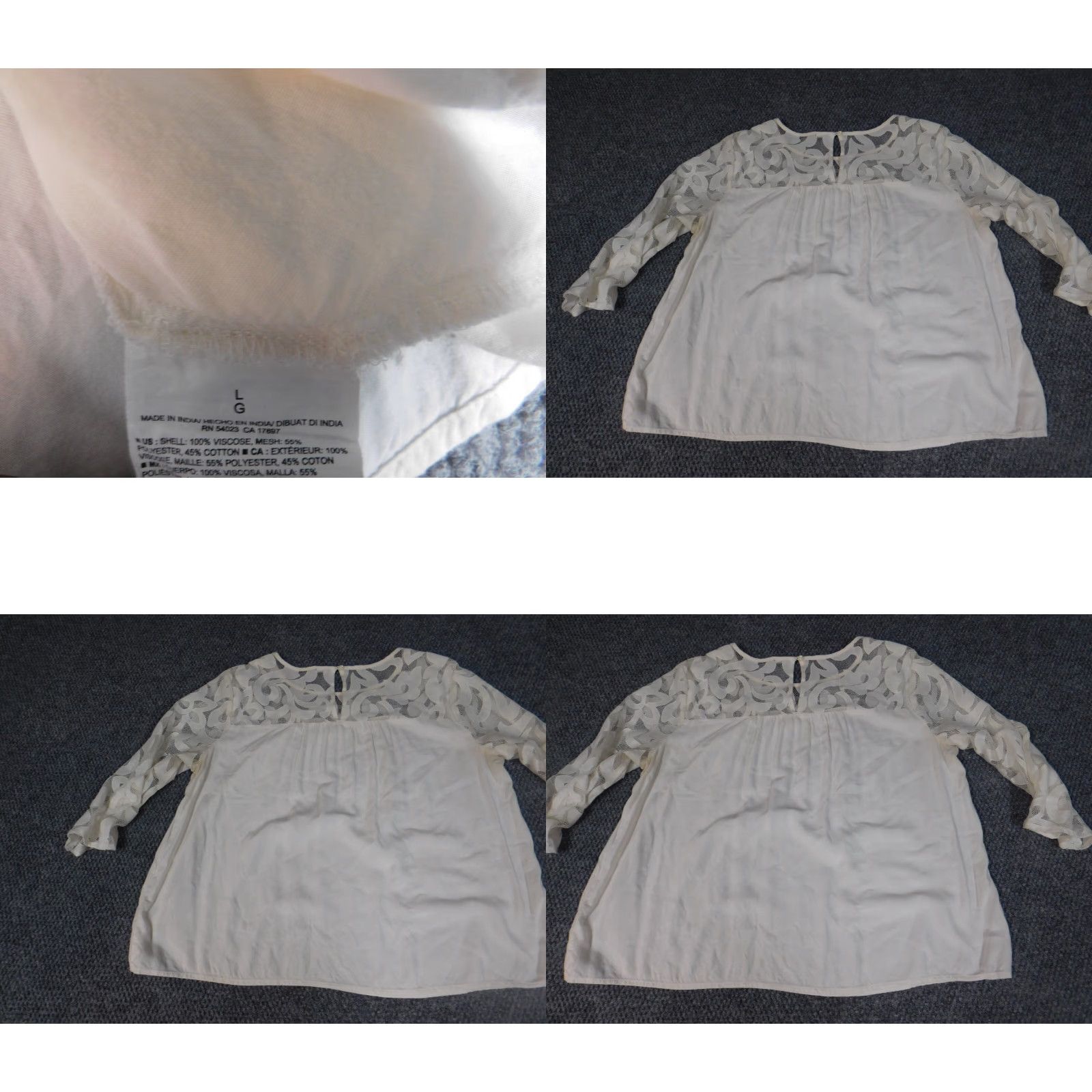 Old Navy Old Navy Womens Blouse L White Dolman Sleeve Pullover Round Neck Casual Regular Size L / US 10 / IT 46 - 8 Thumbnail