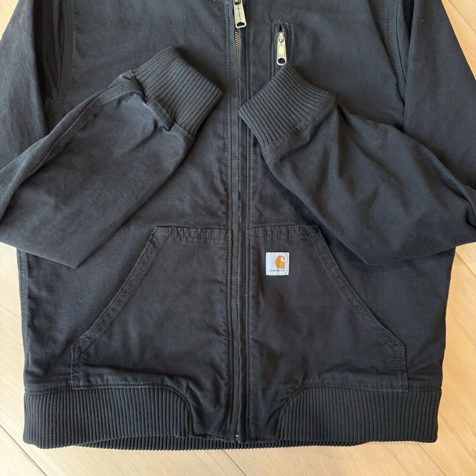 Carhartt Carhartt Bomber Jacket Women's Medium Black Full Zip Size M / US 6-8 / IT 42-44 - 5 Thumbnail