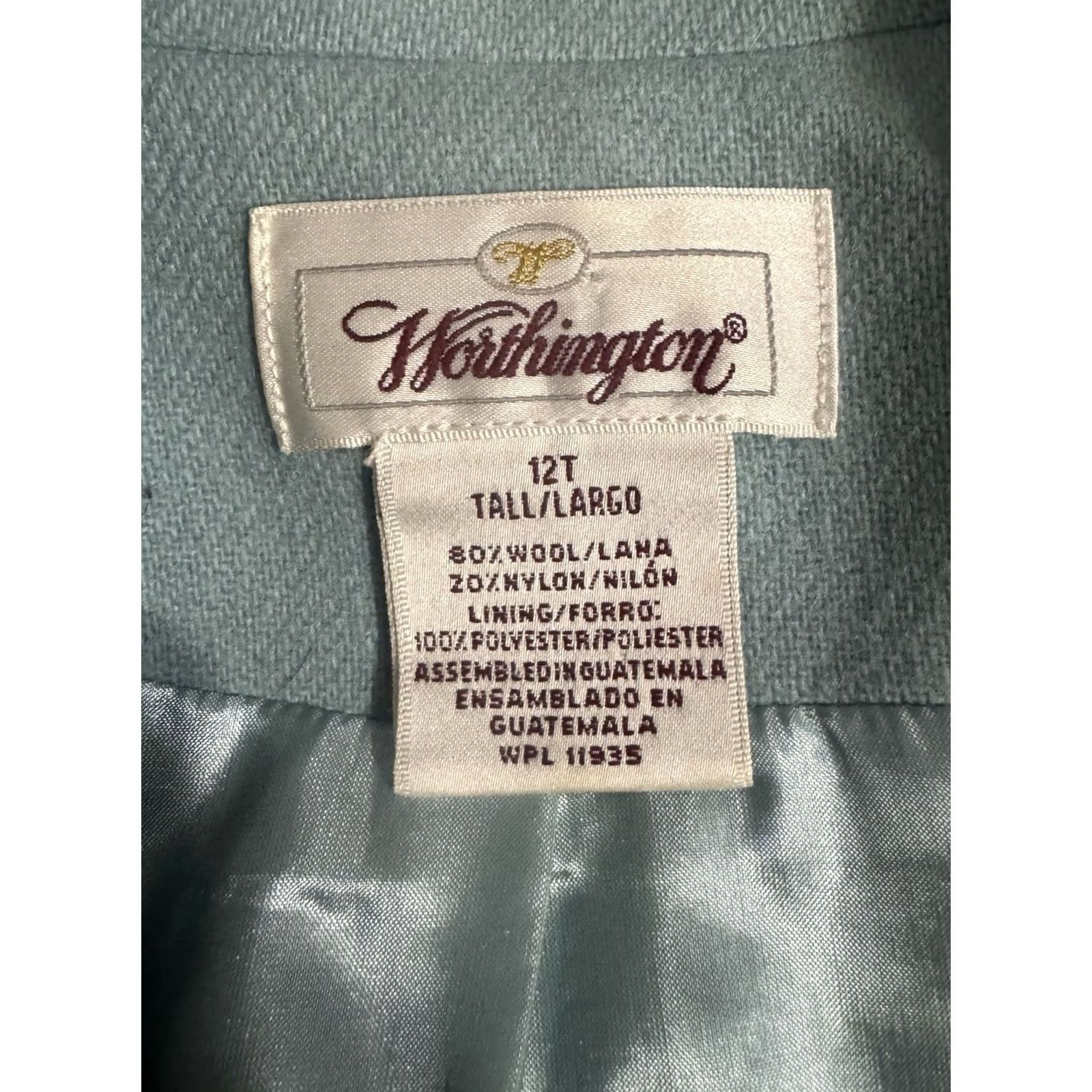 Worthington VINTAGE Worthington Blazer Shirt? 12 Tall Aquamarine Blue Women Long Sleeve Two Button Front Blazer Womens 12 Tall Size XL / US 12-14 / IT 48-50 - 5 Thumbnail