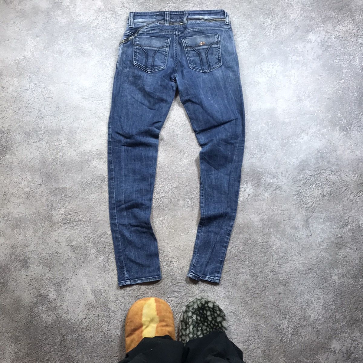 Vintage Vintage Y2K Distressed Baggy Flared Jeans Skate Grunge 26 Size 26" / US 2 / IT 38 - 4 Thumbnail