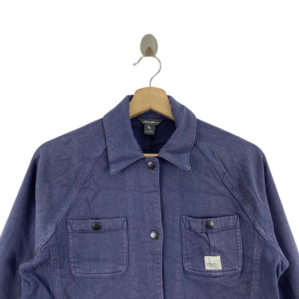 Eddie Bauer × Jean EDDIE BAUER Multi Pockets Button Up Long Denim Jeans Jacket Size M / US 6-8 / IT 42-44 - 2 Thumbnail