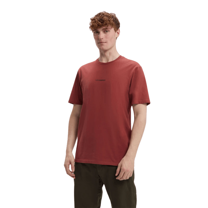 C.P. Company o1y1224 Crewneck T-Shirt in Brick Red Size US XL / EU 56 / 4 - 2 Thumbnail