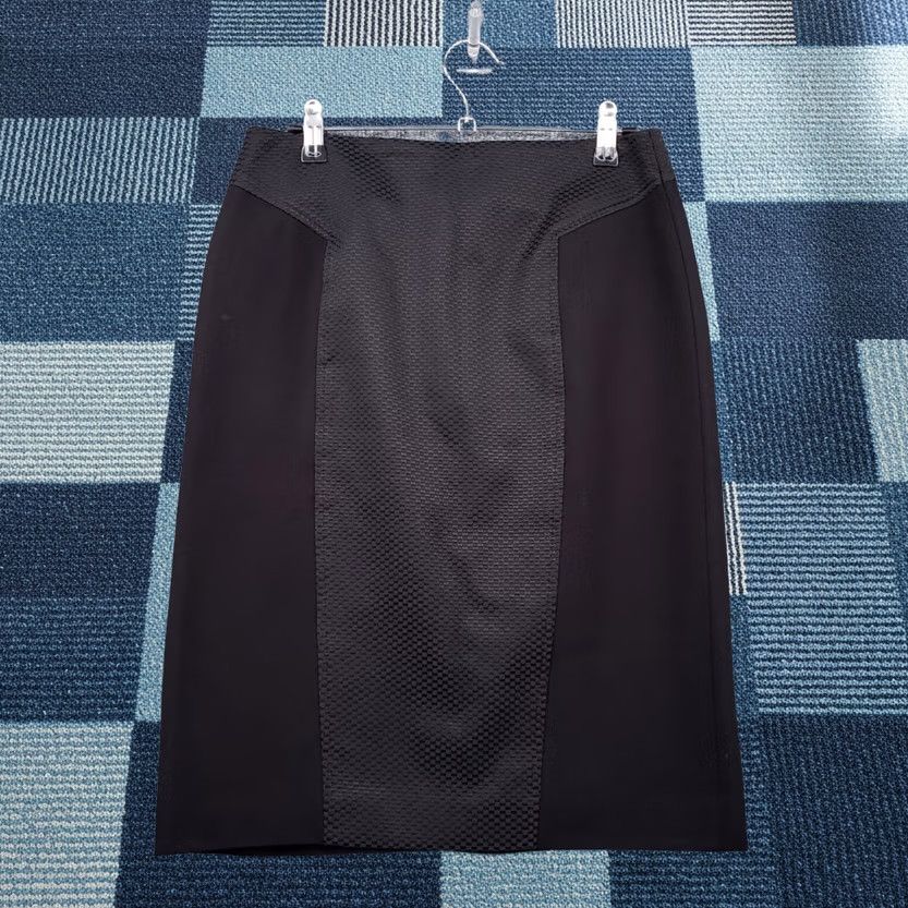 Vintage Mary Kay Skirt Womens 2R Black Straight & Pencil Knee Length Flat Front Size 26" / US 2 / IT 38 - 1 Thumbnail
