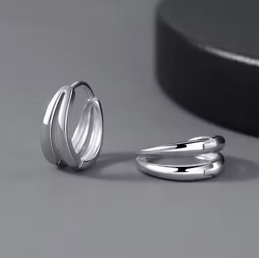 Designer × Vintage 925 silver vintage round earrings Size ONE SIZE - 2 Thumbnail