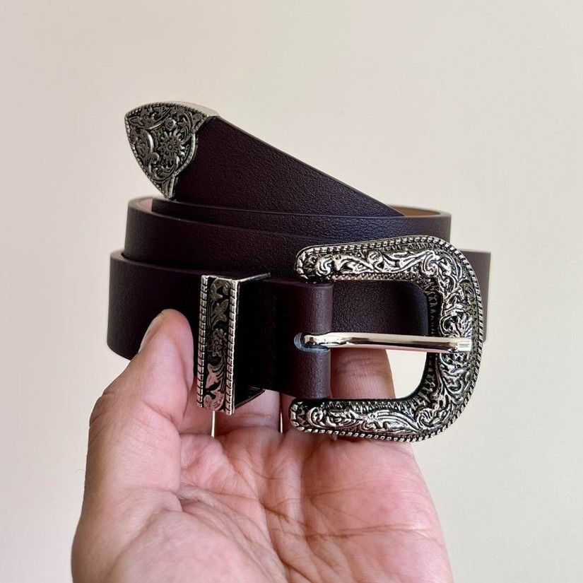 Cowboy Equipment vintage brown american western cowboy boho belt Size ONE SIZE - 4 Thumbnail