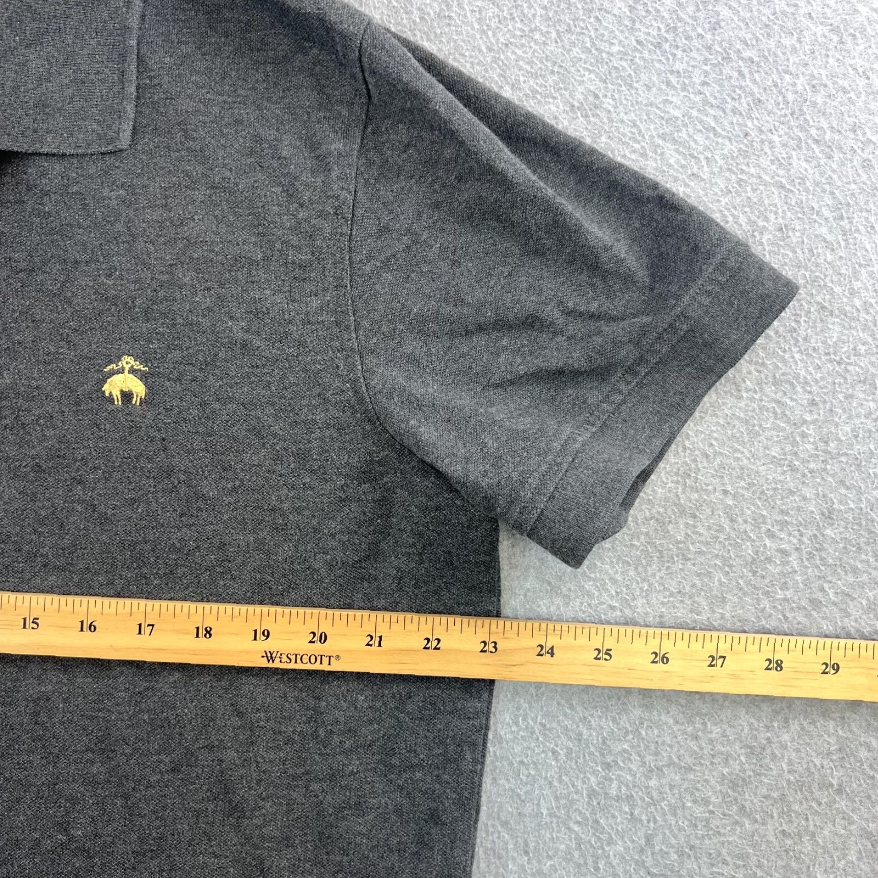 Brooks Brothers Brooks Brothers Polo Shirt Mens XL Gray Performance Slim Fit Cotton Shirt Size US XL / EU 56 / 4 - 2 Thumbnail